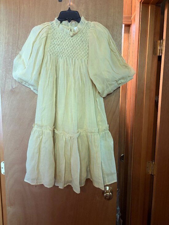 Sea New York Dresses & Skirts - NWT Sea NY Geneva Balloon Sleeve Cream Light Yellow Dress XS